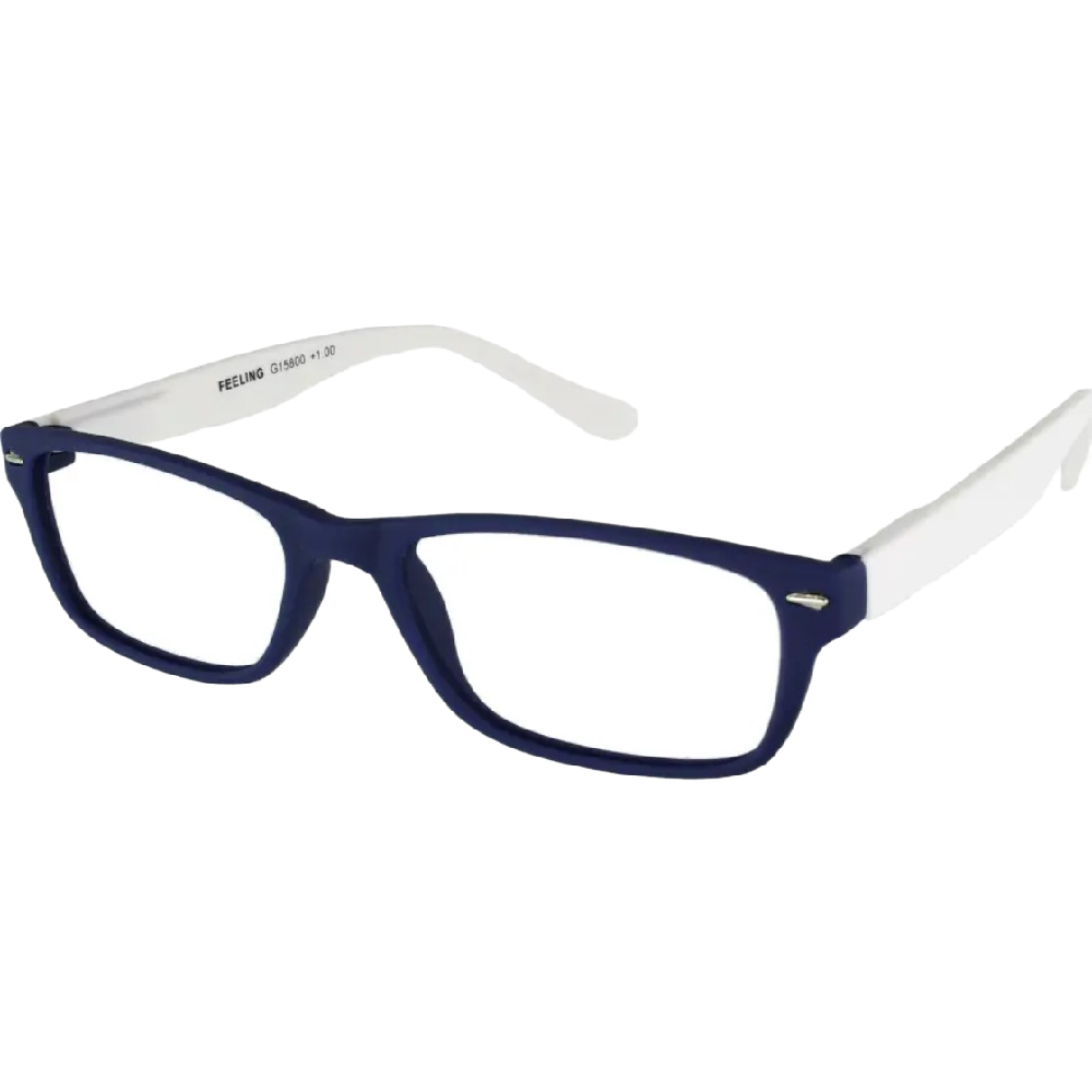 Lesebrille Feeling Blau-Weiß – Eleganter Look mit +1,0 dpt für optimalen Lesekom